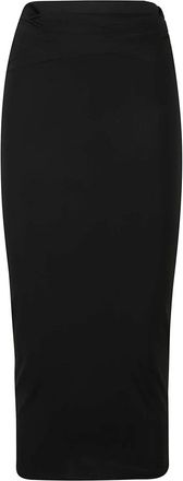 Wardrobe.NYC Translucent Skirt Midi - Dames - Kokerrokken - Zwart - XS - Rokken