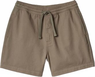 Merz b. Schwanen Mens Lightweight Cotton Twill Shorts In Vintage Army