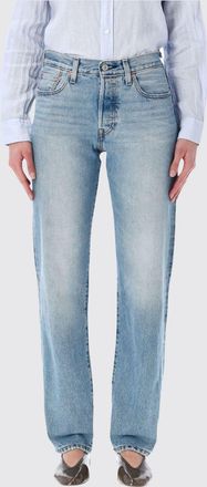 Levi's Jeans 501 in denim di cotone a vita media con gamba dritta