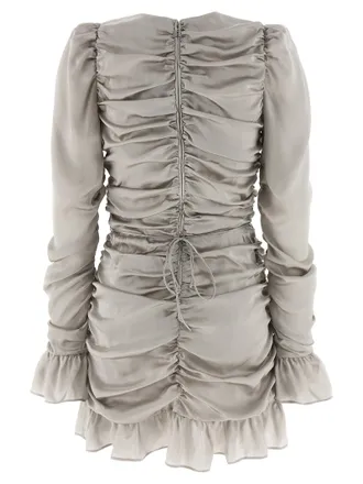 Rotate LS Mini Bow Dress - Beige