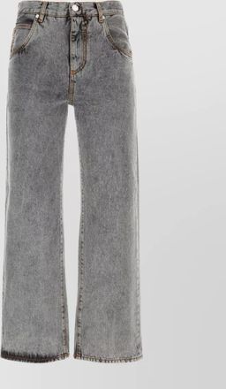 Etro wide-leg stonewashed denim trousers