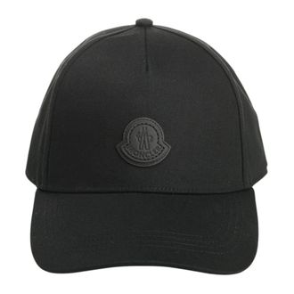 Moncler Caps, male, Black, Size: ONE SIZE Baseball Cap Tone i Tone Logo