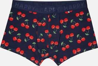 Happy Socks Mens Cherries Boxer Trunk, Navy - Size: 37/36/32