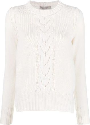 D.exterior Maglione C/treccia - Dames - Ronde hals truien - Beige - L - Truien & Vesten