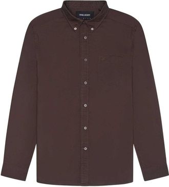 Lyle & Scott Heren Tonaal Eagle Oxford Overhemd (Groen)