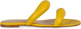 Gianvito Rossi Goatskin Leather Slide Sandal - Yellow