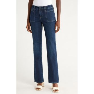 NYDJ Marilyn High Waist Patch Pocket Straight Leg Jeans in Ink Skyline at Nordstrom Rack, Size 10