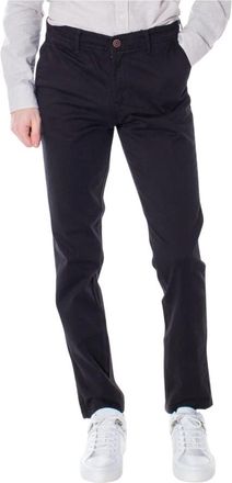 Jack & Jones Plain Cotton Blend Broeken - Heren - Slim Fit Broeken - Zwart - W36 L32 - Katoen - Broeken