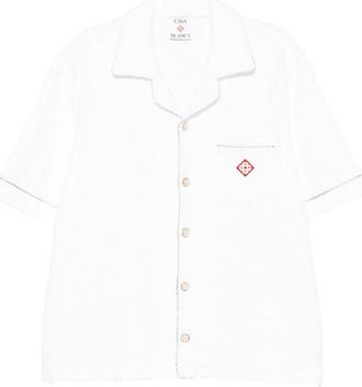 Casablanca Logo-embroidered Textured-finish Shirt