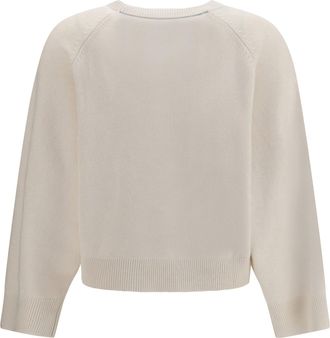 Brunello Cucinelli Womens Cashmere Crew-Neck Sweater English White T-Shirts & Jerseys