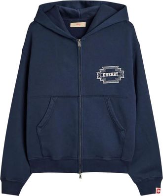 Cherry Los Angeles zip-up hoodie - Blue
