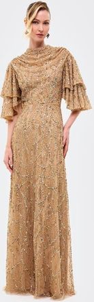Beauut Embellished Sequins Double Sleeves Dress in Richmond at Nordstrom, Size 10