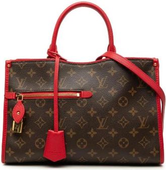 Louis Vuitton Pre-owned Popincourt PM - Dames - Vintage Handtas - Bruin - ONE Size - Leer - Vintage