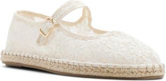 Aldo Alissie Mesh Ballet Flat in White/Bone at Nordstrom, Size 10