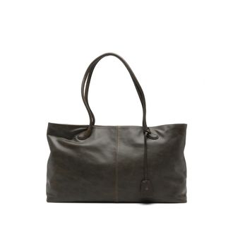Low Classic Haricot Logo-debossed Leather Tote Bag