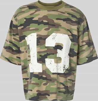 Review T-Shirt mit Rundhalsausschnitt in Oliv, Gr&ouml;&szlig;e XXL