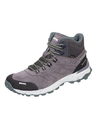 Meindl Wanderschuh MEINDL Meindl Dallas Mid GORE-TEX grau/gelb, Herren, Gr. 41,5, schwarz, Mesh, Veloursleder, unifarben, Schuhe Wanderschuh, GORE-TEX - Wind