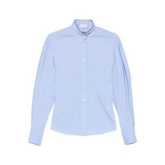 Brunello Cucinelli Dames, Blouses & Shirts, Blauw, Maat: M Katoen