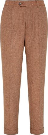 Brunello Cucinelli button-fastening trousers - Brown