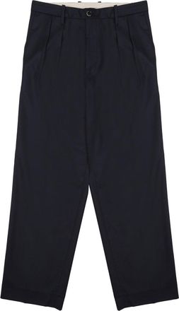 Nine In The Morning Neutrals Kai Pleated Wool Wide-Leg Pants