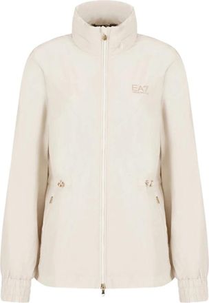 Emporio Armani Jacket - Dames - Zomerjassen - Beige - L - Polyester - Jassen