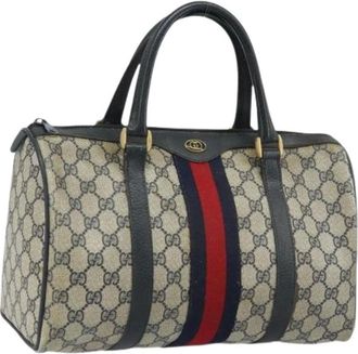 Gucci Pre-owned Handbags, female, Blue, Size: ONE SIZE Pre-owned Vintage Hand Bag