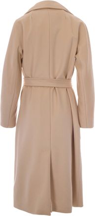 Max Mara Womens Coat Resina Almond Virgin Wool