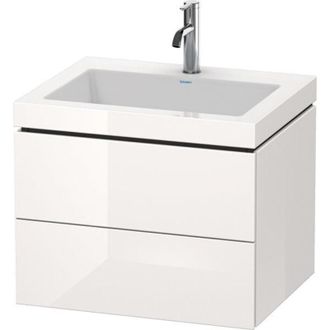 Duravit Mueble De Ba&ntilde;o L-cube Wt Vero Air 500x600x480mm Sin Orificio Para Grifer&iacute;a Blanco Brillante
