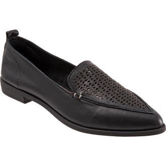 Bueno Blazey Pointed Toe Flat in Black Leather at Nordstrom, Size 7.5-8Us