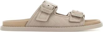 Fendi Sliders, male, Beige, Size: 7 US Scarpe