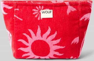 Wouf Kosmetiktasche mit Label-Patch Modell Tulum in Rot, Gr&ouml;&szlig;e 1