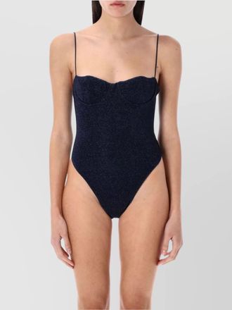 Os&eacute;ree metallic balconette swimsuit
