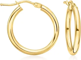 Ross-Simons Italian 2mm 10kt Yellow Gold Hoop Earrings