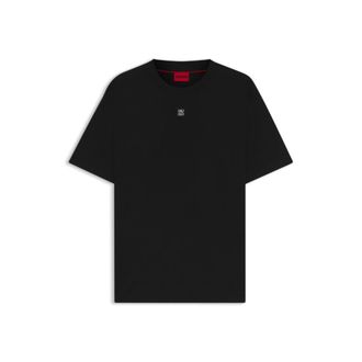 HUGO BOSS Interlock-cotton regular-fit T-shirt with stacked logo