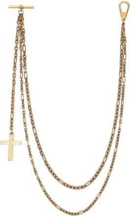 Khaite Cross-pendant Layered-chain Keyring