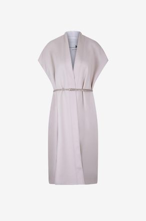 Manzoni24 Lange Weste aus Wolle