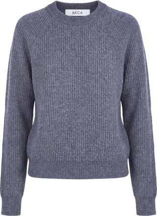 Jucca Trui met ronde hals - Dames - Ronde hals truien - Grijs - S - Katoen - Truien & Vesten