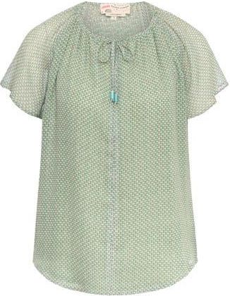 Maison Common Printed Silk Georgette Blouse in Mint at Nordstrom, Size 36