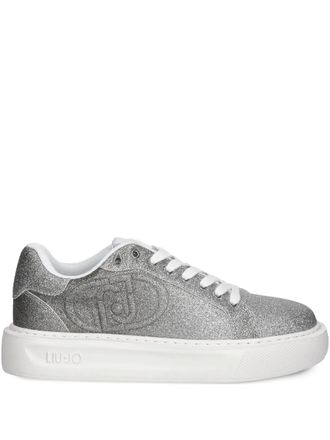 Liu Jo glitter-detail sneakers - women - Polyester/Polyester/Polyethylene vinyl acetate (PEVA) - 36 - Grey