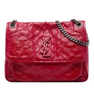Saint Laurent Pre-owned Niki Shoulder Bag - Dames - Pre-owned - Rood - Maat: ONE Size Zijde
