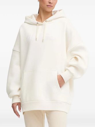 Guess Co logo-embroidered hoodie - Neutrals