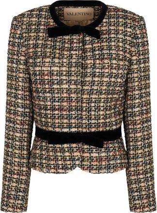 Valentino Garavani Boucle Jas - Dames - Blazers - Veelkleurig - S - Wol - Jassen