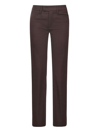 Dondup Flora back-pockets trousers - women - Polyester/Virgin Wool/Viscose/Elastane - 24 - Brown