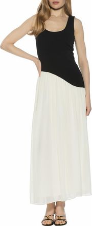 Alexia Admor Elowen U-Neck Maxi Dress in Black/White at Nordstrom Rack, Size X-Large