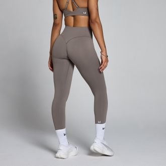 MyProtein Mallas sin costuras Tempo Hybrid de tiro medio para mujer de MP - Gris ceniza - XXL