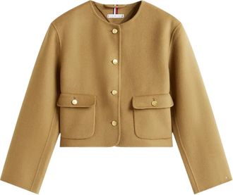 Tommy Hilfiger Giacca con bottoni e tasche ad aletta - Marrone