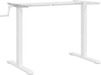 vidaXL Standing Desk Frame White (94-135)x60x(70-114) cm Steel vidaXL