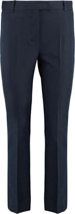 Max Mara Fatina Tailored Broeken - Dames - Slim Fit Broeken - Blauw - XL - Katoen - Broeken
