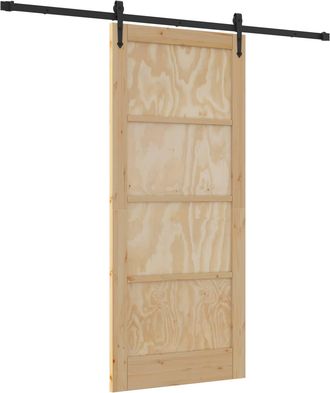 vidaXL Puerta Corredera Orkdal 86 X 198,5 Cm Madera De Pino Maciza Vidaxl