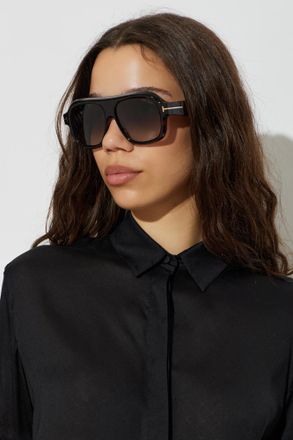Tom Ford Rhonda-02 Sunglasses, Unisex, Brown